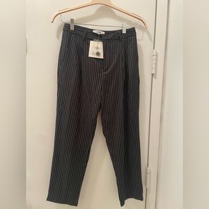 LF Seek the Label Womens M Black White Stripe Trousers